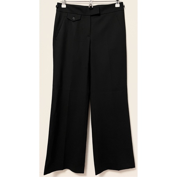Theory Pants - Theory • 0 • Wide Straight Leg Wool Dress Trouser Pants